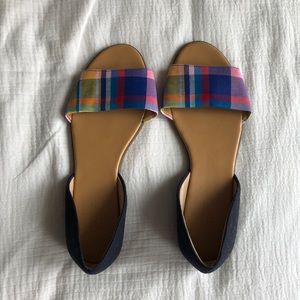 ✨ j crew plaid flats